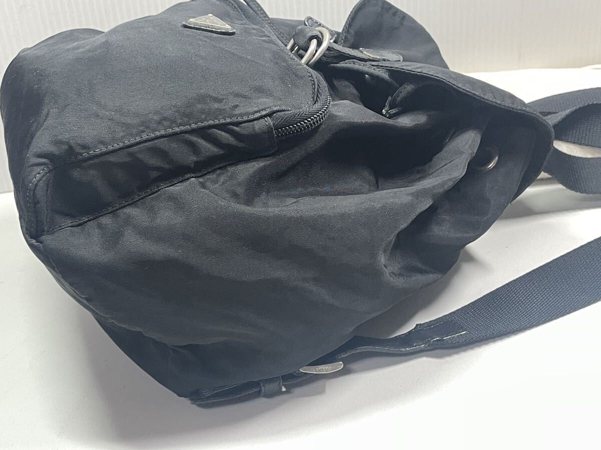 Prada Mini Nylon Backpack Black Triangular Plate … - image 4