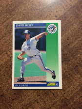 1992 Score #49 David Wells, Blue Jays    nm  ib