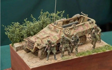 1/35 WW2 German Infantry Soldiers 5 Resin Figures vehicle not included