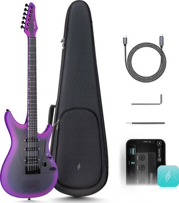 Enya Inspire: Carbon Fiber Super ST Smart Guitar in Purple Finish