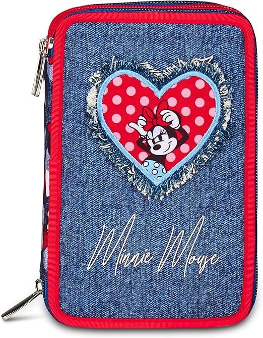 SEVEN Minnie - Astuccio Triplo Scomparto Completo di Articoli Per La Scuola - Immagine 5
