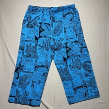 Vintage 80 s Sea Ski Capri Pants Surf Shorts Large Tribal Print Skate Surfer