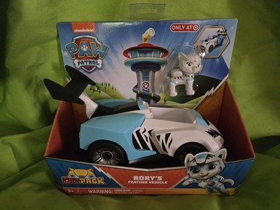 NEW Paw Patrol Cat Pack Rory Vehicle Figure featuring a white tiger deluxe...