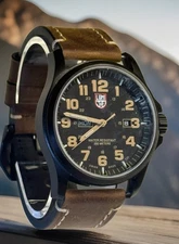 Luminox Atacama Field Day Date XL.1925 Stainless Wrist Watch Leather Strap