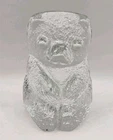 Blenko Clear Glass Gummy Bear Paperweight/Bookend