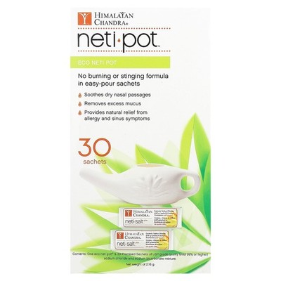Eco Neti Pot with Neti Salt Saches, 2.16 g