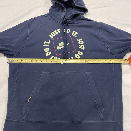 Nike Pullover Felpa con Cappuccio Just Do It Uomo Medium M Blu - Foto 9 di 13