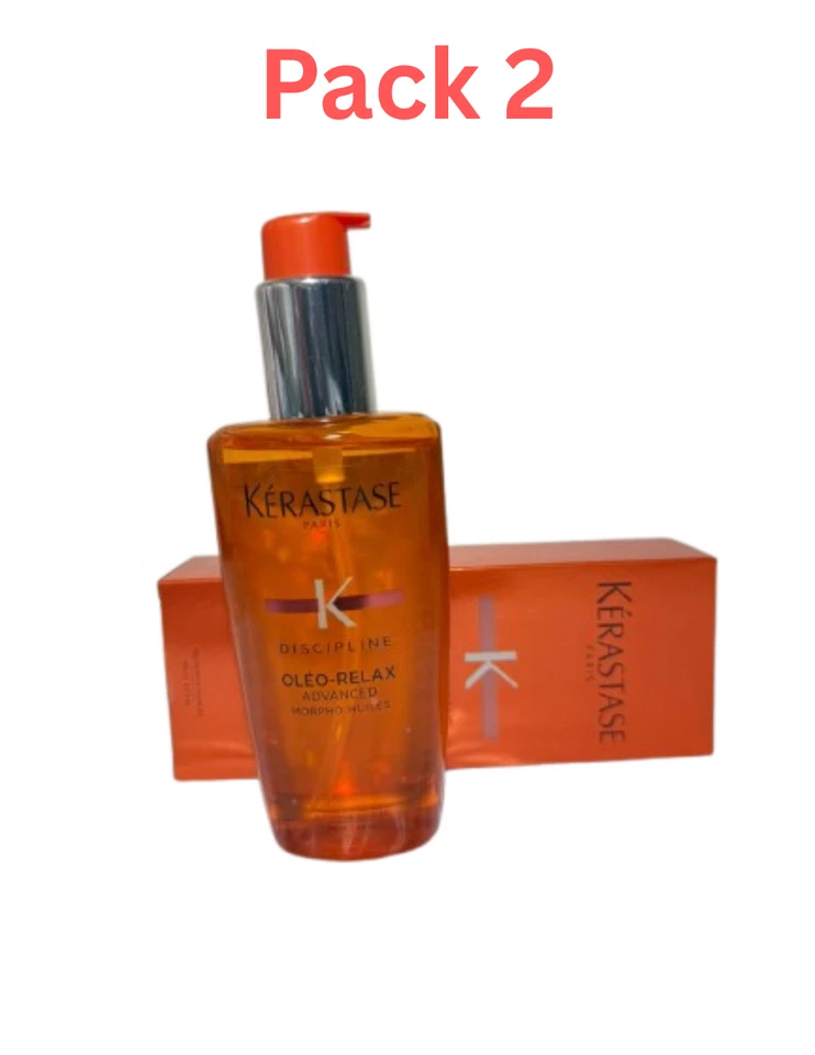 Aceite Suavizante Cabello Avanzado Kerastase Discipline Oleo Relax Paquete de 2 3,4 OZ Foto 2 de 2