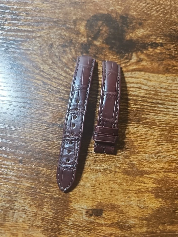 Cartier Watch 14.3/13.8mm OEM Chocolate Brown Alligator Leather Strap KD2GAM52 - Image 2 of 4