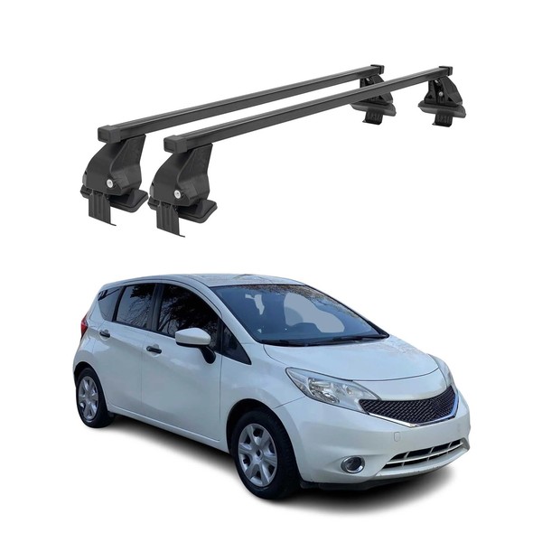 Menabo DachträGer GrundtäGer FüR Nissan Note 2012-2017 50Kg Stahl Schwarz 2 Tlg-image