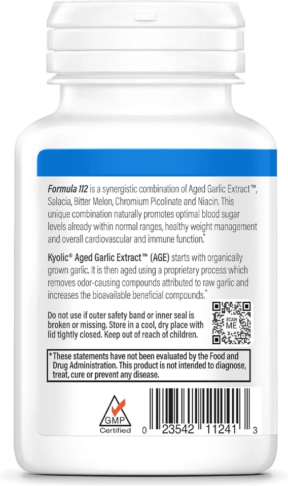 Fórmula de extracto de ajo envejecido 112, 100 cápsulas Foto 2 de 4