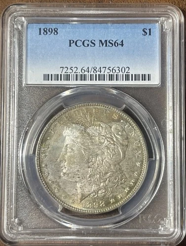 1898 PCGS MS64 Morgan Silver Dollar Toned