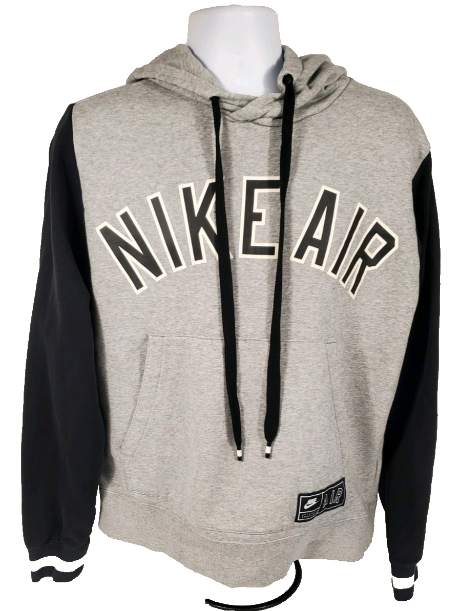SACAI X NIKE Nike Air Felpa con Cappuccio Pullover Felpa Uomo Small Grigio Nero (B5)