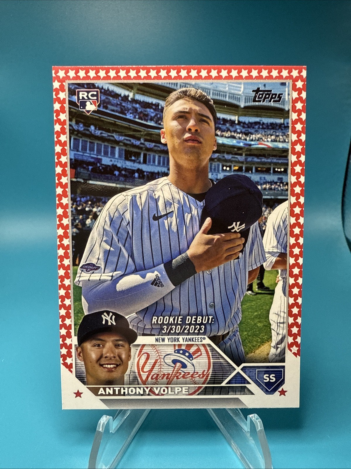 2023 Topps Update - Rookie Debut Independence Day #US77 Anthony Volpe /76 (RC)