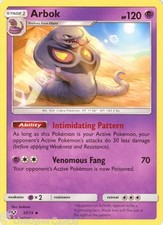 Arbok 37/73 : Uncommon Mint/Near Mint Pokemon Card : SM3.5: Shining Legends