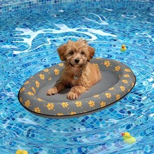 Dog Float Raft - Inflatable Dog Swimming Float for Summer Small, Grey