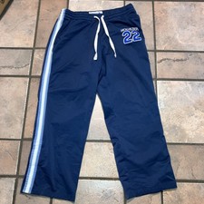 Abercrombie & Fitch Men's Navy and White Joggers-tracksuits Vintage Size M