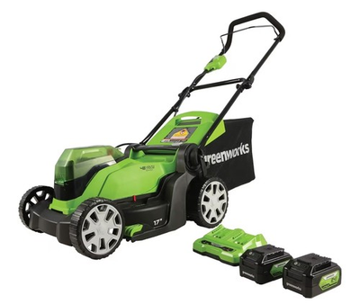 #ad Greenworks 24V 17” Cordless Lawn Mower w Battery amp; Charger Push Mower $109.99