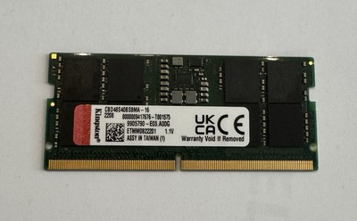 Kingston CBD48U40BS8MA-16 ✖️2 (32GB) 16GB DDR5 PC5-38400 SO-DIMM Kingston CBD48S40BS8MA-16 Laptop