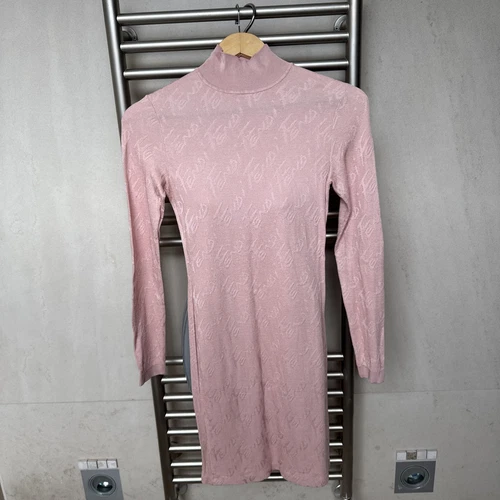 Abito Fendi rosa elasticizzato taglia S UK 6 8