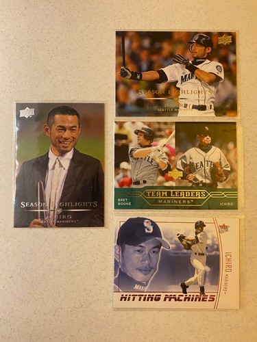 ICHIRO SUZUKI - 4 card lot - 2004-08 - Upper Deck, Fleer - Mariners