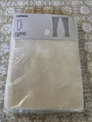 #ad NEW Ikea Lenda Curtains White 55quot; x 98quot; Set of 2 Panels Discontinued 301.119.78 $99.00