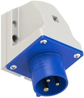 Pce Cee-WandgeräTestecker, Schraubklemme, Abgewinkelt, 16A, 3P, 6H, IP44, Blau (