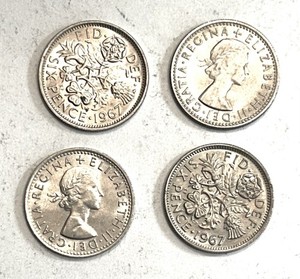 1967 Great Britain 6 Six pence. Very High Grade. Wedding Coin. Combined Shipping