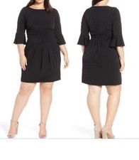 Eliza J black bell Sleeve dress Black size 16W