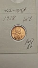 wheat penny 1938 LINCOLN CENT GREAT RED BU 1938-P  UNC RED LUSTER LOT #B