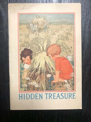 1925 Postum Cereal Co Battle Creek MI ''Hidden Treasures'' Children Story Booklet