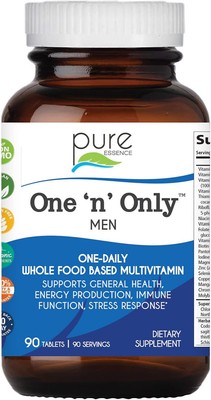 PURE ESSENCE LABS One N Only Multivitamin for Men, 90 Count (Pack of 1) 