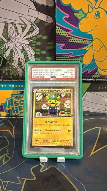 Pokemon 2016 Japanese XY-P Promo Luigi Pikachu 295/XY-P Holo PSA 10