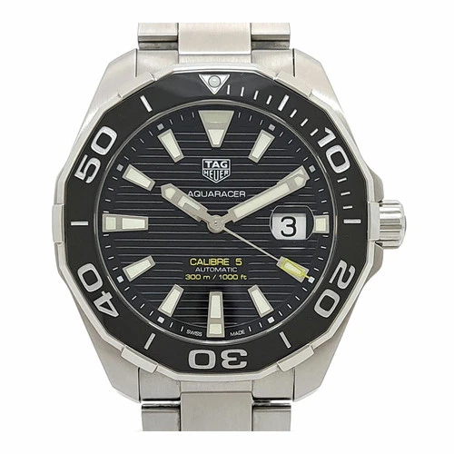 TAG HEUER Aquaracer WAY201A.BA0927 Black Men's Used Watch #92030