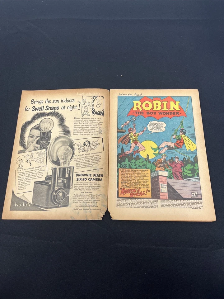 1949 Star Spangled Comics #98 GOOD- 1.8 THANKSGIVING SPECIAL - Image 2 of 4