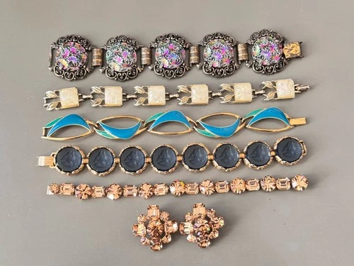 Vintage Bracelet Lot, JUDY LEE, CORO, TRIFARI, GOLDETTE, REGENCY, Multicolor!