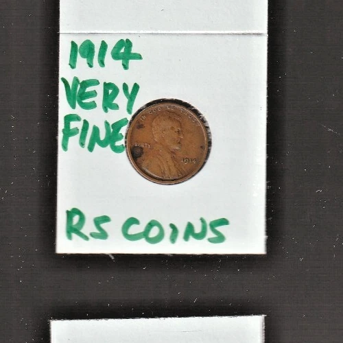 1914    VERY FINE   LINCOLN CENT   VERY FINE  1914 /  RS COINS #26P  FREE SHIP