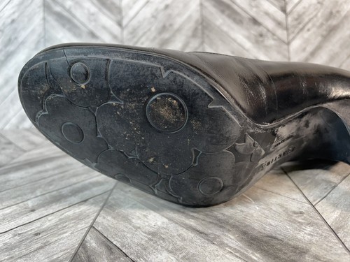 Kenneth Cole Reaction Hill Top Dress Shoe Black Leather Pumps Size 6.5M Heels - Picture 9 of 10