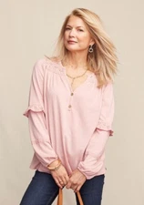 Matilda Jane Heart to Heart Possibilities Pink Knit Women’s Top Sz XXL 2X Large