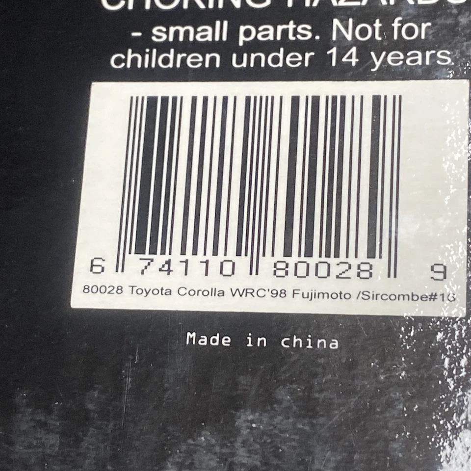 Autoart 1/18 Scale 80028 - Toyota Corolla Rally #16 Fujimoto/Sircombe - Image 2 of 2