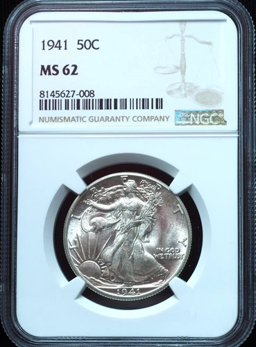 1941 Walking Liberty Half Dollar MS62 NGC