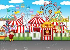 Ferris Wheel Photo Backdrops Circus Carnival Party Background for Photo Props