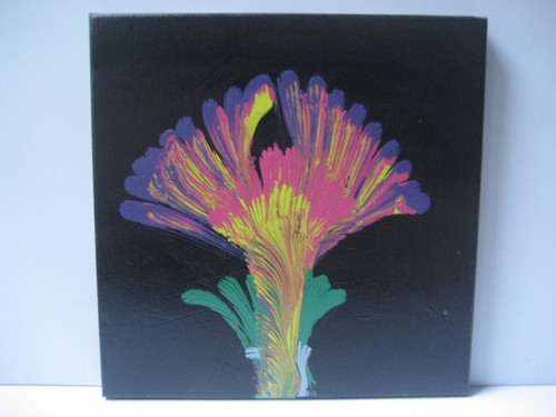Vintage Painting of Flowery/Tree Abstract with Dark Background - Picture 2 of 6
