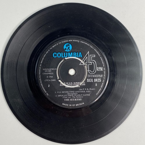 The Seekers Vinyl 45 EP A World of Our Own (UK 1965 Columbia SEG 8425) - Picture 2 of 2