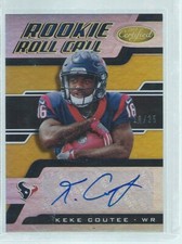 KEKE COUTEE 2018 PANINI CERTIFIED ROOKIE ROLL CALL AUTO MIRROR GOLD RC #D 10/25