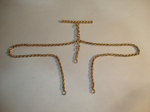 Vintage 10k Gold 14-1/2" Sliding Chain Pocket Watch Fob Chain 12.9g