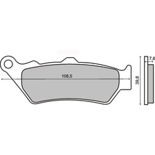 FRONT BRAKE PADS MOTO MORINI Granpasso / H83 1200 2008 > RMS 2251010