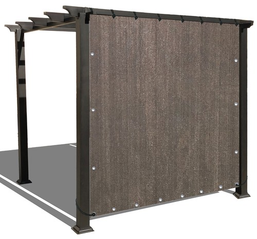 Custom Size Breathable Pergola Sun Shade Panel Cover w/grommets on 4 sides Brown - Picture 2 of 8