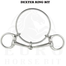 Stainless Steel Dexter Ring Horse Bit American Horse Racing Saddle Tack Bits