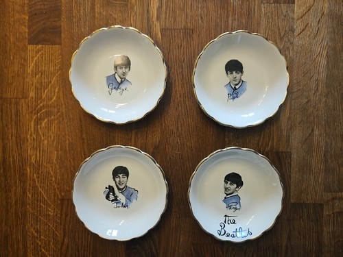 Beatles Washington Keramik 1964 Porzellan Süßigkeitenschale Set EX